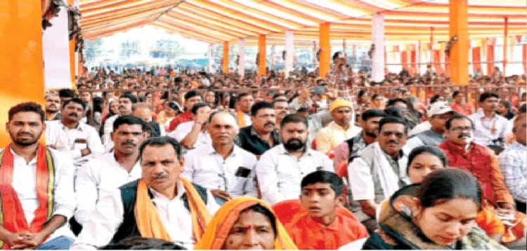 हिन्दू संगम के समापन कार्यक्रम में उपस्थित हर अंचल से आए हिंदू