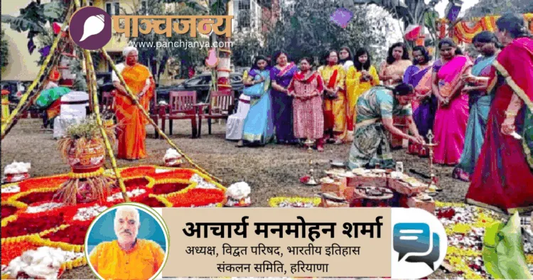 पोंगल मनाते श्रद्धालु