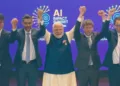 एआई इम्पैक्ट समिट में प्रधानमंत्री नरेंद्र मोदी