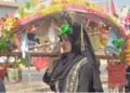 Muslim woman performing Jalabhishek