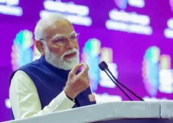 AI समिट में बोलते प्रधानमंत्री नरेंद्र मोदी