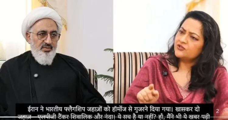 ईरान के राजदूत से सवाल करतीं आरफा खानम शेरवानी