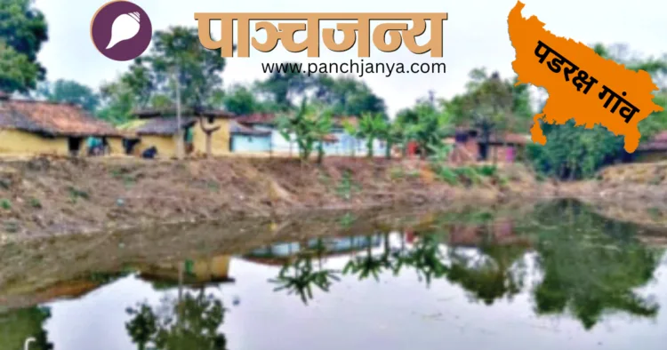 महिलाओं के श्रमदान से साफ हुए तालाबों में से एक