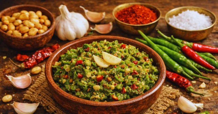 thecha recipe in hindi