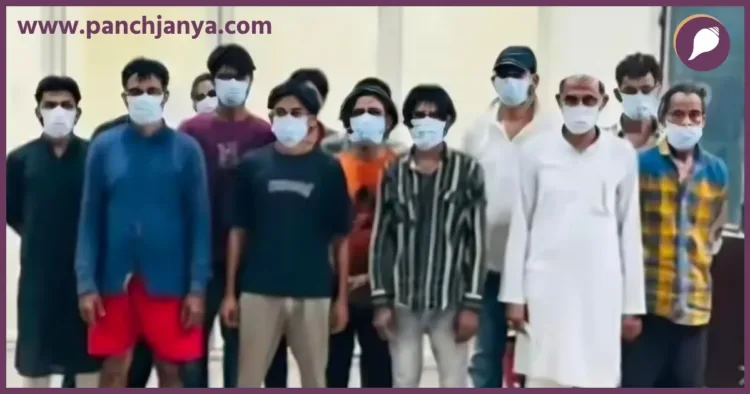 aligarh police stone pelting 18 accused arrested land dispute violence