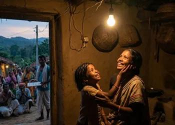 ईरपानार गांव में आजादी के बाद पहली बार पहुंची बिजली (फोटो- एआई द्वारा निर्मित)