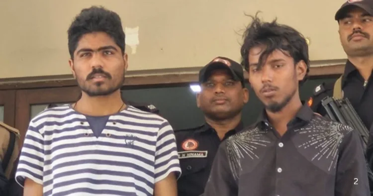पुलिस की गिरफ्त में आरोपी