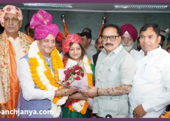 Mayor Pravesh Wahi and Deputy Mayor Monika Pant MCD Delhi