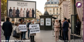 paris modest fashion week hijab burqa controversy france laws