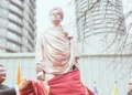 अमेरिका के सिएटल शहर में आध्यात्मिक गुरु स्वामी विवेकानंद की कांस्य प्रतिमा का अनावरण