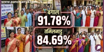 Voters standing in long queues in West Bengal and Tamil Nadu elections 2026