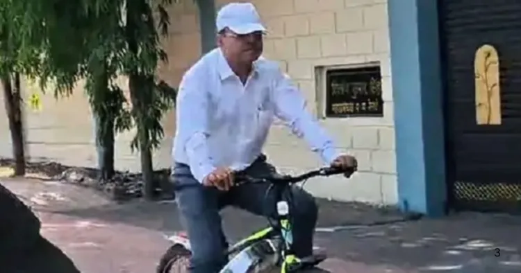 साइकिल से हाईकोर्ट पहुंचे जस्टिस बंसल