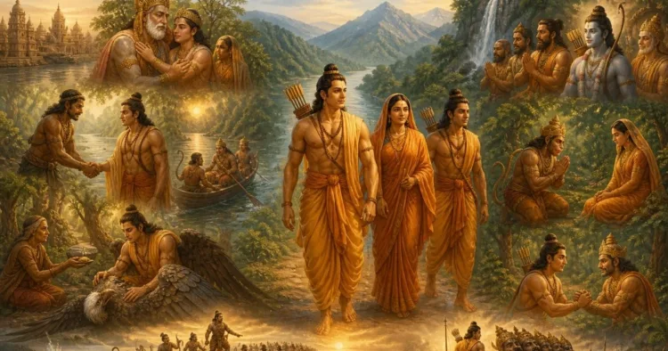 श्रीराम का वन गमन (चित्र एआई द्वारा निर्मित )