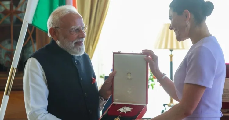 स्वीडन cमें प्रधानमंत्री नरेंद्र मोदी को ‘रॉयल ऑर्डर ऑफ पोलर स्टार’ से किया गया सम्मानित