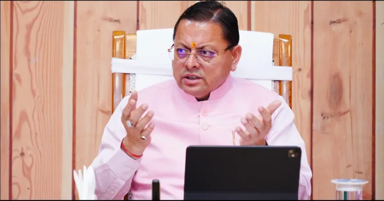 Pushkar Singh Dhami meeting with officials