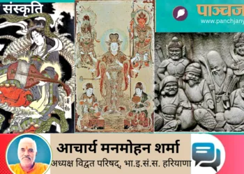 1.जापान में सरस्वती को स्वर्ण रथ में सवार राक्षस का वध करने वाली भी कहा जाता है, 2. टोक्यो के ललित कला विश्वविद्यालय में 1212 ई.की आठ भुजाओं वाली सरस्वती की एक पेंटिंग रखी हुई है 3. जापान के सात शुभ देवता, एबिसु, दाइकोकु (शिव, महाकाल), बेंज़ाइटन (सरस्वती), बिशामोंटेन (वैश्रवण या कुबेर), फुकुरोक्यू, होटेल जुरोजिन हैं।