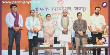 RSS Nimbaram addressing Journalist Felicitation Ceremony in Jaipur