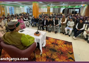 RSS Sah Sarkaryavah Alok Kumar addressing Jan Goshthi in Shimla
