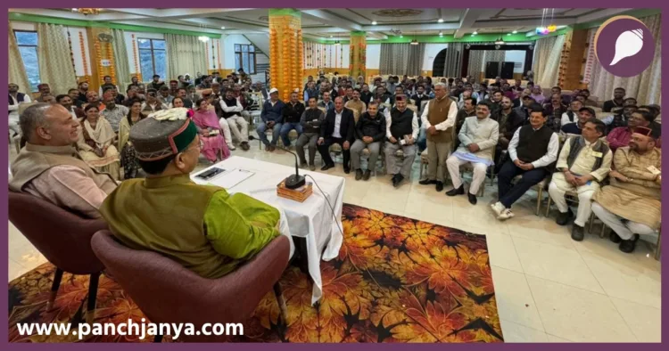 RSS Sah Sarkaryavah Alok Kumar addressing Jan Goshthi in Shimla
