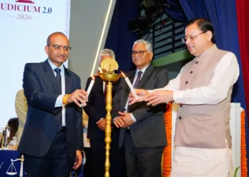 cm dhami attends judicium 2 0 dehradun announces 5 crore welfare fund
