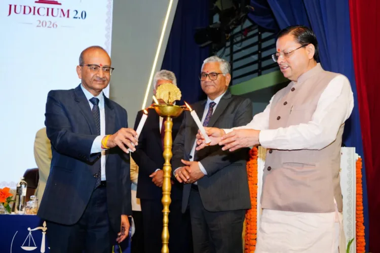 cm dhami attends judicium 2 0 dehradun announces 5 crore welfare fund