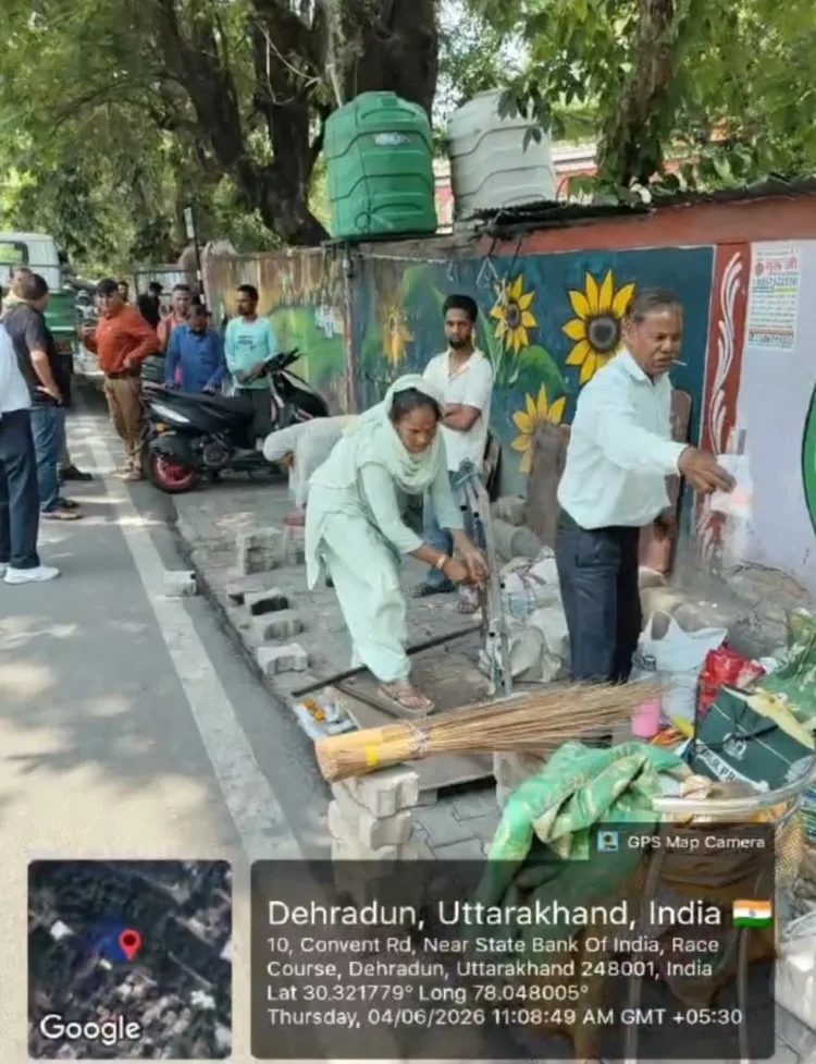 dehradun administration removes illegal prasad shops outside fri rangers colony mazar