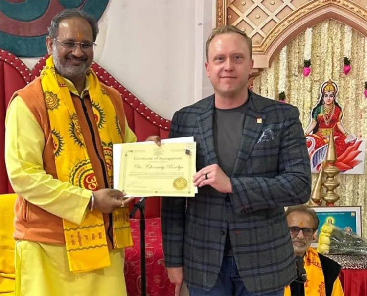 dr chinmay pandya shantikunj honored in canada calgary