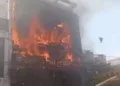 लखनऊ के कोचिंग सेंटर में लगी आग
