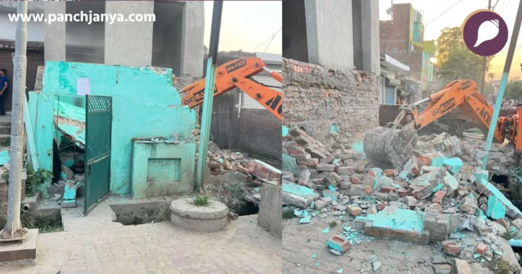Haridwar illegal mazar demolished bulldozer action Dhami govt