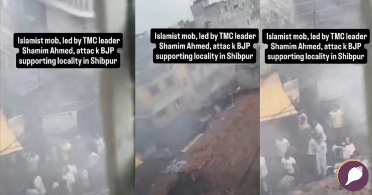 howrah shibpur tmc leader attacks-bjp supporting locality manoj khan