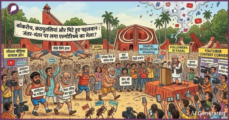 jantar mantar protest social media trends political narrative
