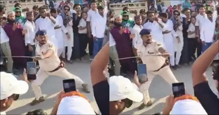 Muzaffarpur Bihar Police officer Sword