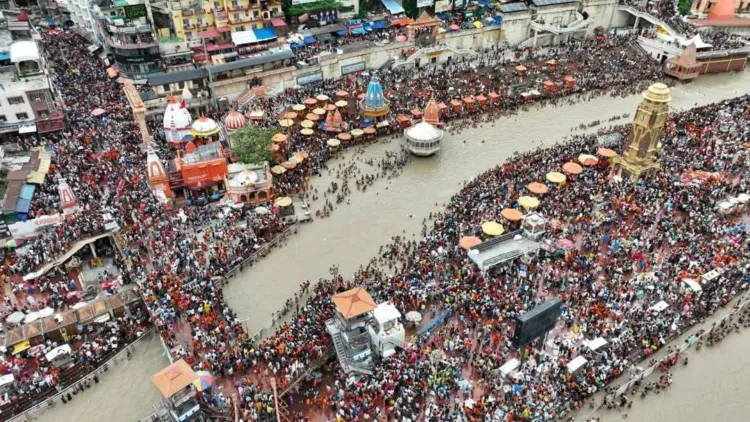 Nirjala Ekadashi 2026 Haridwar Ganga Snan Devotees Crowd Har Ki Pauri