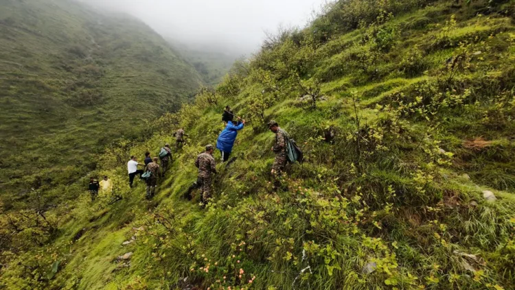Pithoragarh Eco Task Force Tree Plantation Deval Village Kumaon Territorial Army Landslide Mitigation