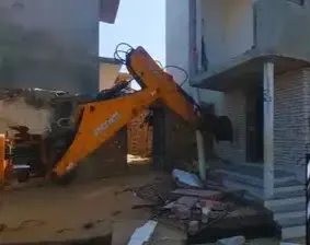 Sambhal illegal mosque demolished bulldozer action UP