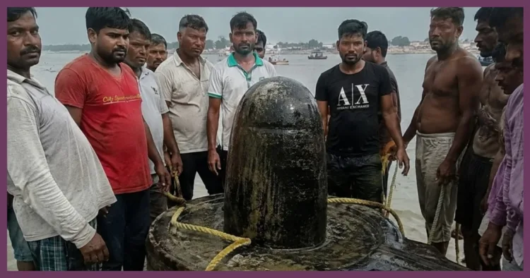 Varanasi Ganga River 2 quintal Shivling found Mauryan Empire