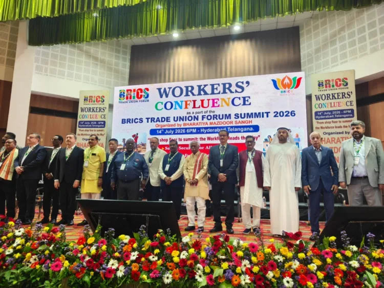 BRICS Trade Union Forum Conference Hyderabad Bhartiya Mazdoor Sangh BMS Labor Policy Global Representatives