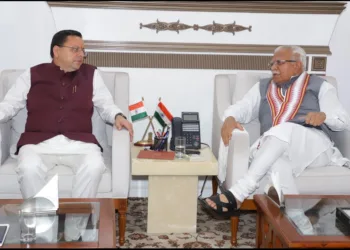 CM Dhami meets ML Khattar