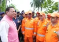 CM Pushkar Singh Dhami NDRF Battalion Inspection Disaster Relief Review Panchjanya