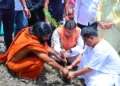 CM Pushkar Singh Dhami Swami Ramdev Acharya Balkrishna Harela Parva Malagram Dhanwantari Dham Herbal World