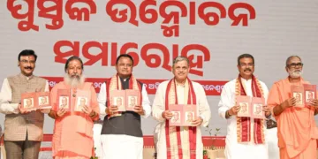 RSS Dattatreya Hosabale Swami Laxmanananda Saraswati Book Launch Odisha CM Mohan Majhi Panchjanya