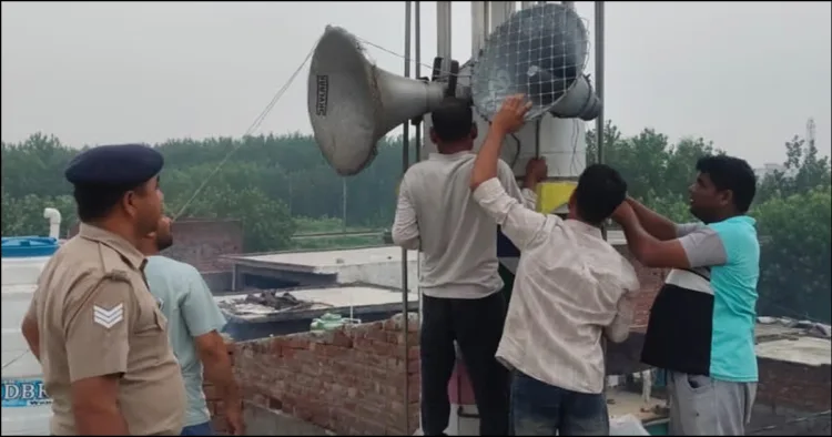 Dehradun police removed loudspeaker