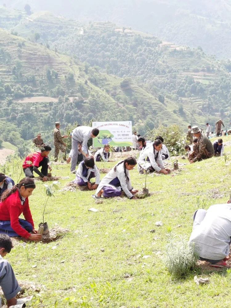 Garhwal Rifles 127 Infantry Battalion Van Mahotsav Uttarakhand Greeners Plantation