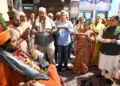 Guru Purnima Patalpuri Math Varanasi Muslim Disciples Aarti Jagadguru Balak Devacharya Panchjanya
