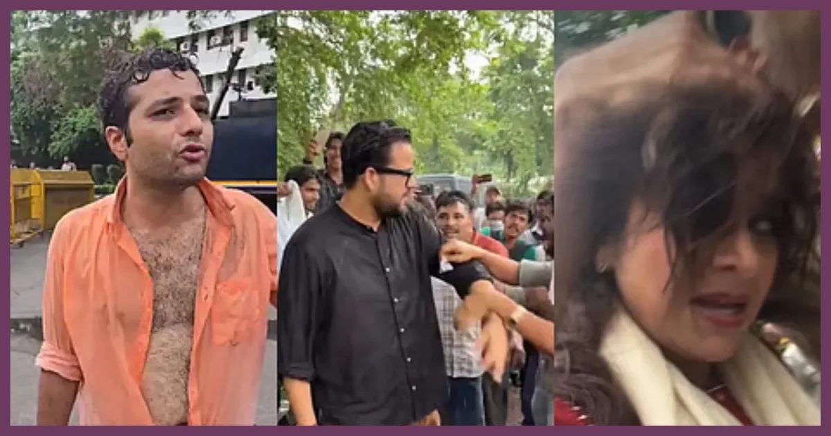 Jantar Mantar Journalists Attack Ravish Kumar Godi Media Debate Chitra Tripathi Panchjanya