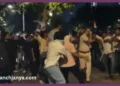 NEET Paper Leak Protest Violence Masked Protesters Police Attack Prevention Unfair Means Act Panchjanya