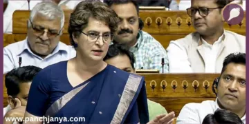 Priyanka Gandhi Parliament Speech Gomutra Statement Indira Gandhi Panchjanya