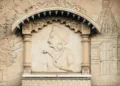 उज्जैन में श्री महाकालेश्वर ज्योतिर्लिंग मंदिर परिसर में श्रीमंत सुभेदार राणोजीराव सिंधिया का चित्रण।