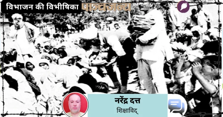 एक शिविर में राहत सामग्री का वितरण करते संघ के स्वयंसेवक (फाइल चित्र)
