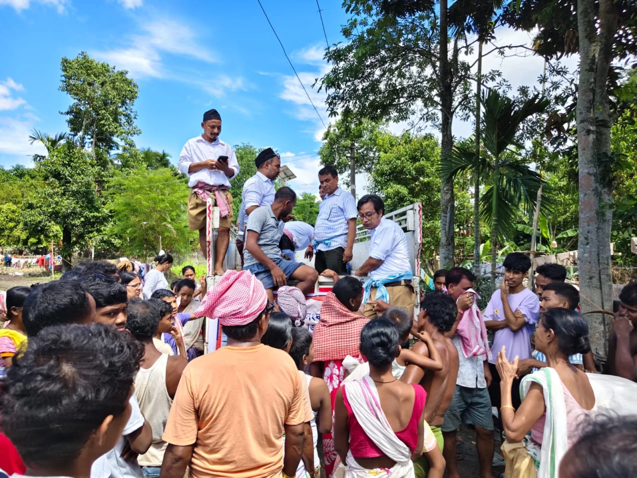 Assam Floods 2026 RSS Volunteers Relief Work